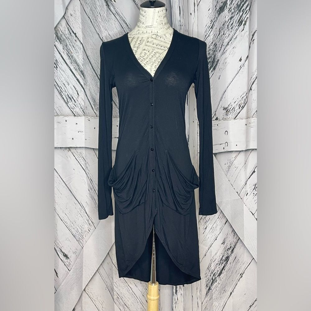 M. RENA Black High/Low Tunic Top Small